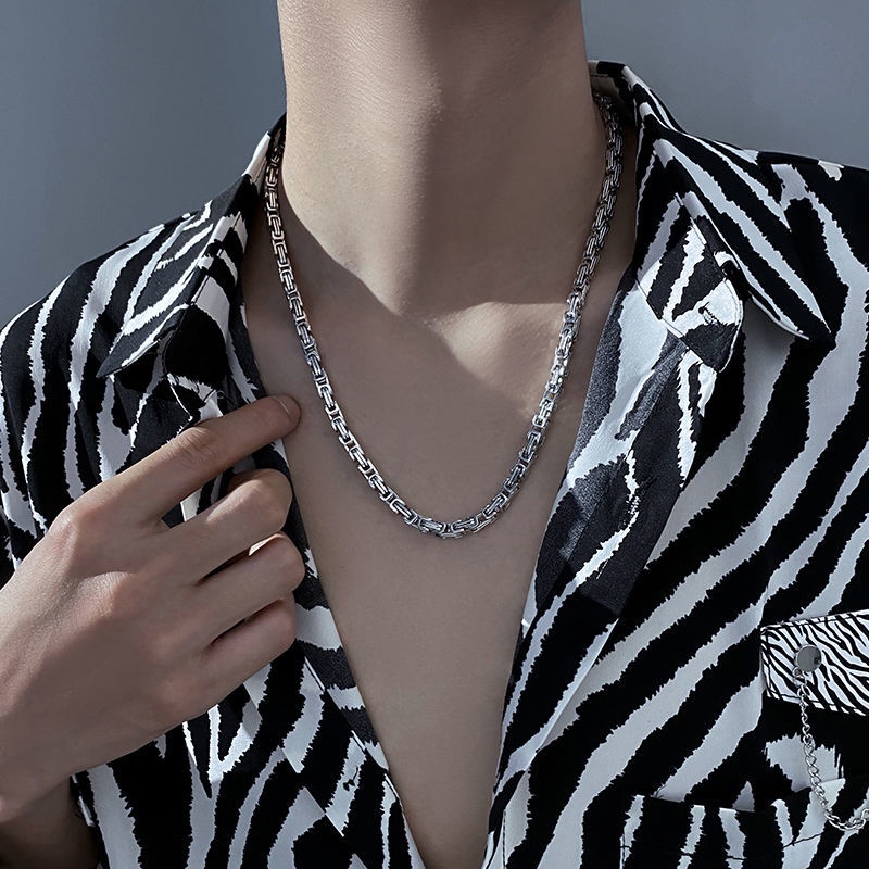 Vòng cổ Thép Titan Phong Cách hip hop Âu Mỹ Thời Trang Cho Nam