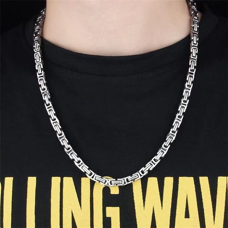 Vòng cổ Thép Titan Phong Cách hip hop Âu Mỹ Thời Trang Cho Nam