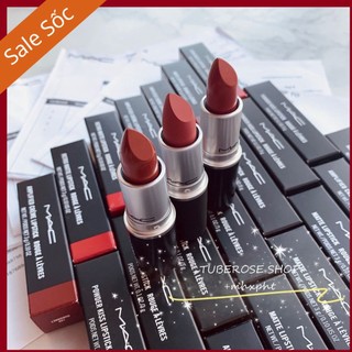 Sale sốc son mac chính hãng - son mac thỏi chính hãng chili, ruby woo, matte, power kiss fullbox