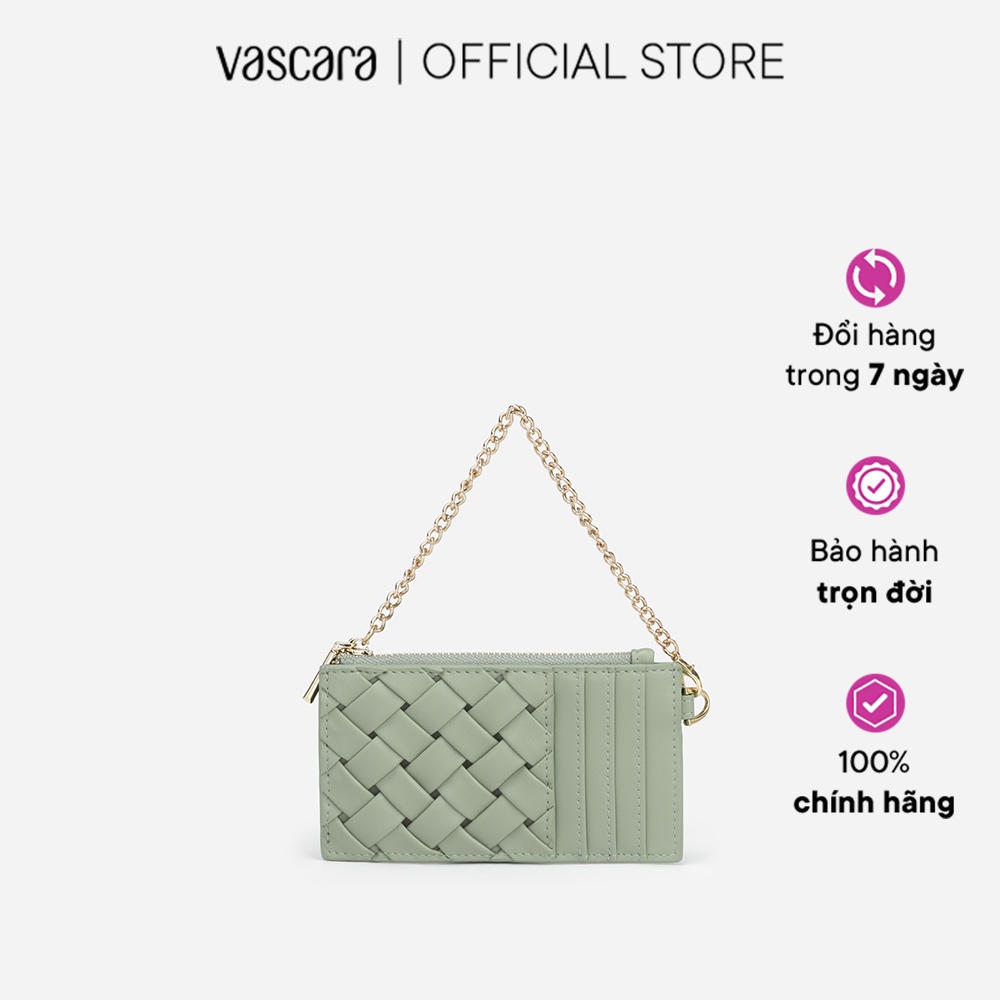 Vascara Ví Cầm Tay Quai Xích Nhiều Ngăn Phối Đan Chéo - WAL 0243