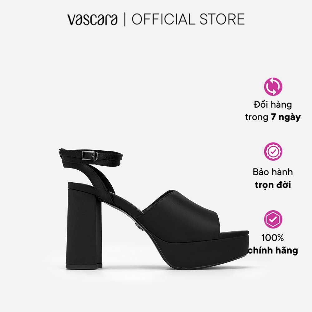 Vascara Giày Platform Sandal Satin Kiểu Double Ankle Strap - SDN 0729