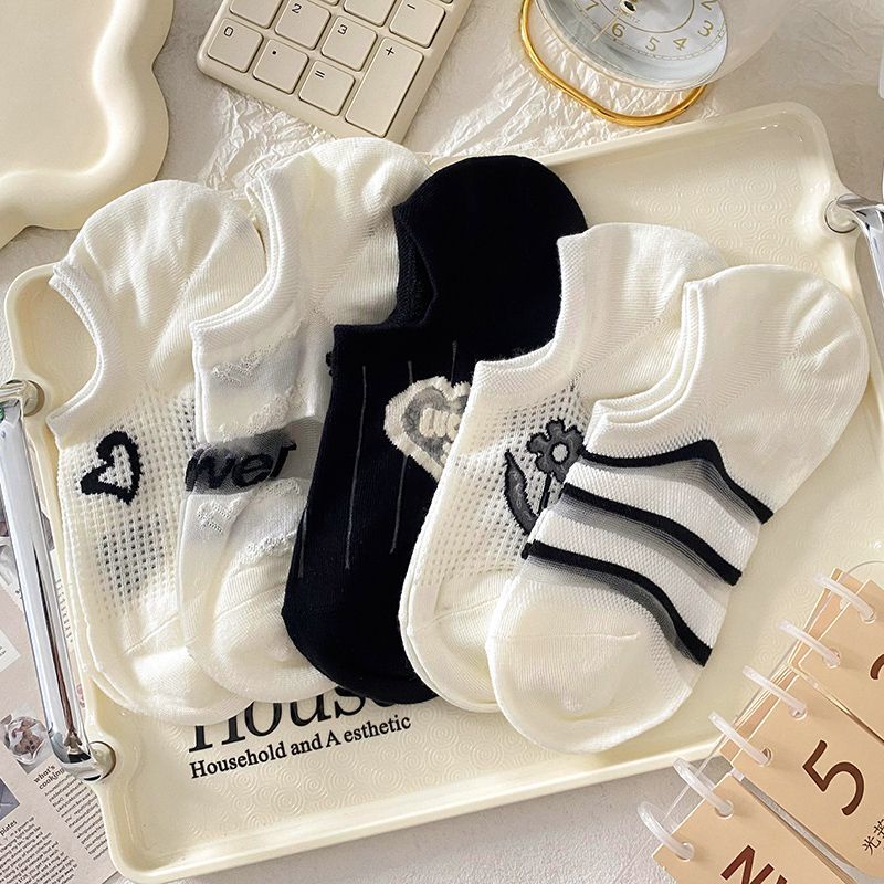 Vớ Thuyền Mỏng Mùa Hè Thoáng Khí Không Rơi Miệng Nông Dễ Phối Đồ Cho Nữ