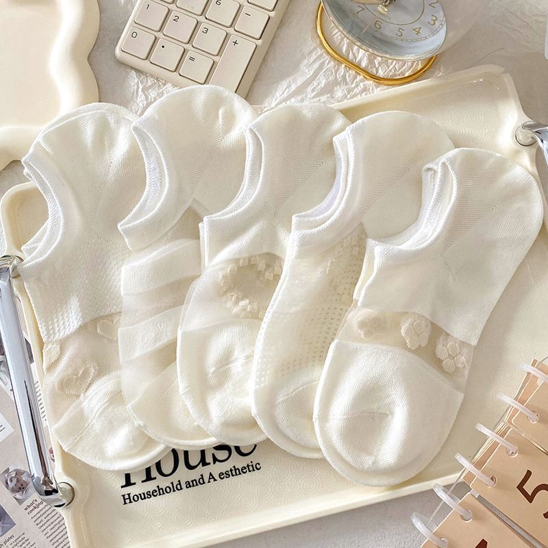 Vớ Thuyền Mỏng Mùa Hè Thoáng Khí Không Rơi Miệng Nông Dễ Phối Đồ Cho Nữ