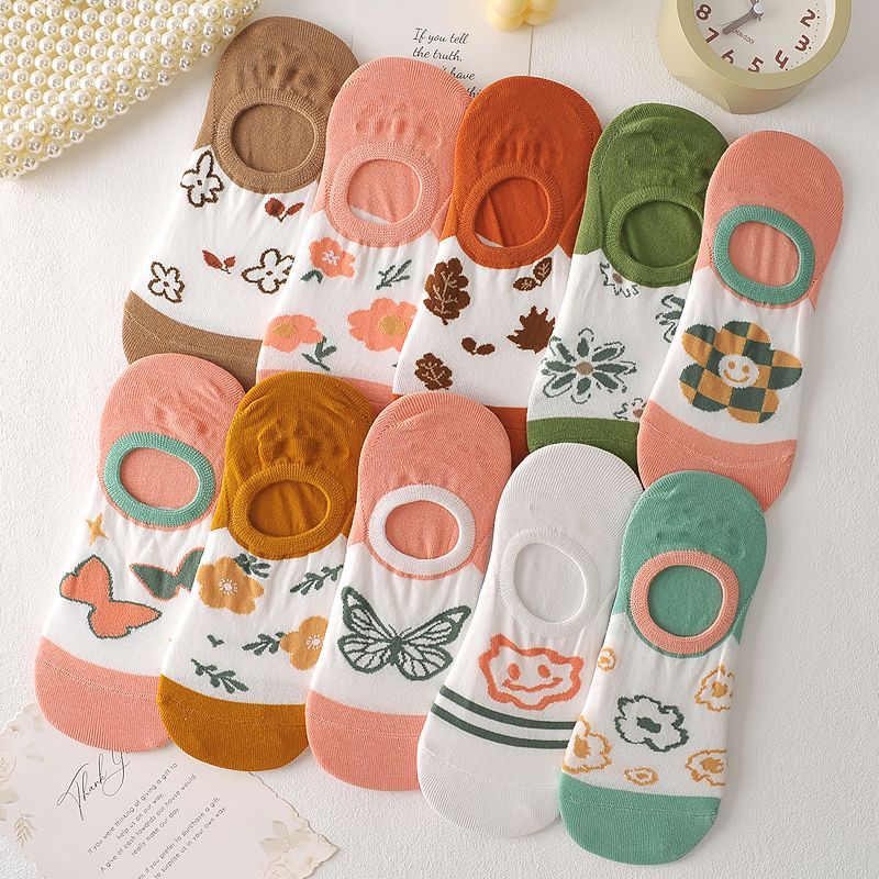 Vớ Thuyền Mỏng Vô Hình Cao Cổ Chống Trượt Bằng Silicon Dễ Phối Đồ Mùa Hè Cho Nữ