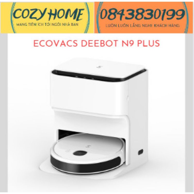 Robot Hút Bụi lau nhà Ecovacs DEEBOT N9+(N9 plus) - MỚI 98-99%_brn nội địa - Tặng ID chính hãng Ecovacs