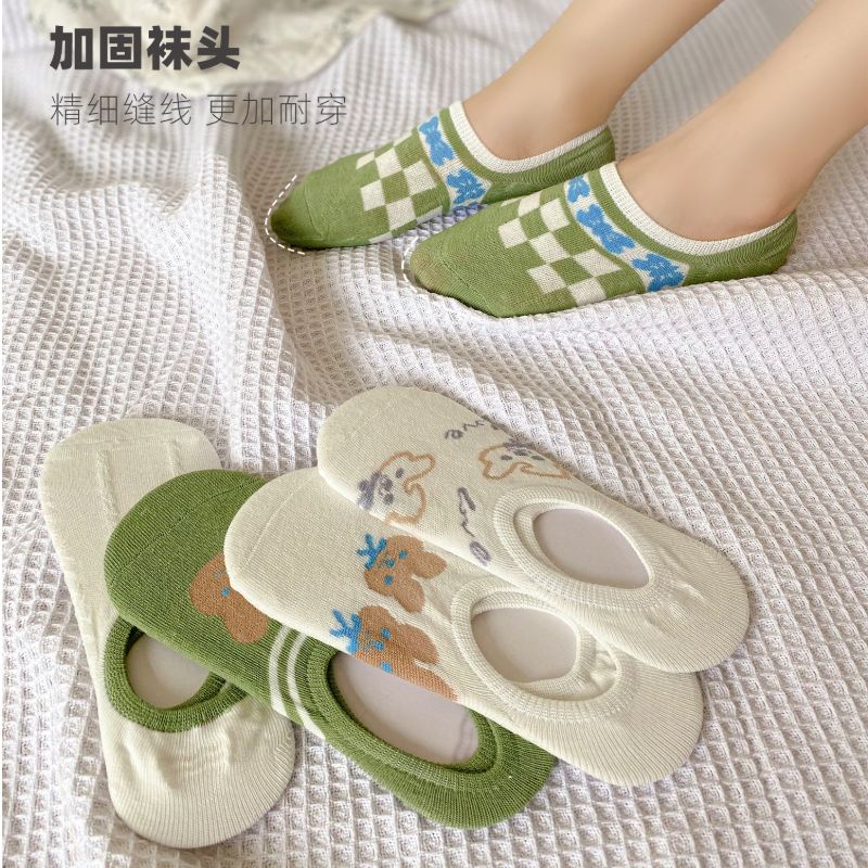 Vớ Thuyền Mỏng Nhẹ Màu Bất Đối Xứng Phong Cách Nhật Bản Dễ Thương Thời Trang Xuân Hè Cho Nữ