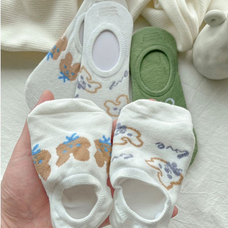 Vớ Thuyền Mỏng Nhẹ Màu Bất Đối Xứng Phong Cách Nhật Bản Dễ Thương Thời Trang Xuân Hè Cho Nữ