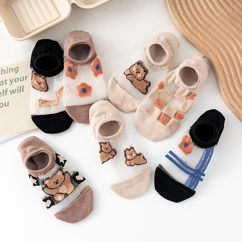 Vớ Thuyền Mỏng Mùa Hè Phong Cách Preppy Nhật Bản Dễ Phối Đồ Miệng Nông Dễ Phối Đồ Có Gót Chống Rơi Phong Cách Preppy Dễ Thương Cho Nữ Sinh