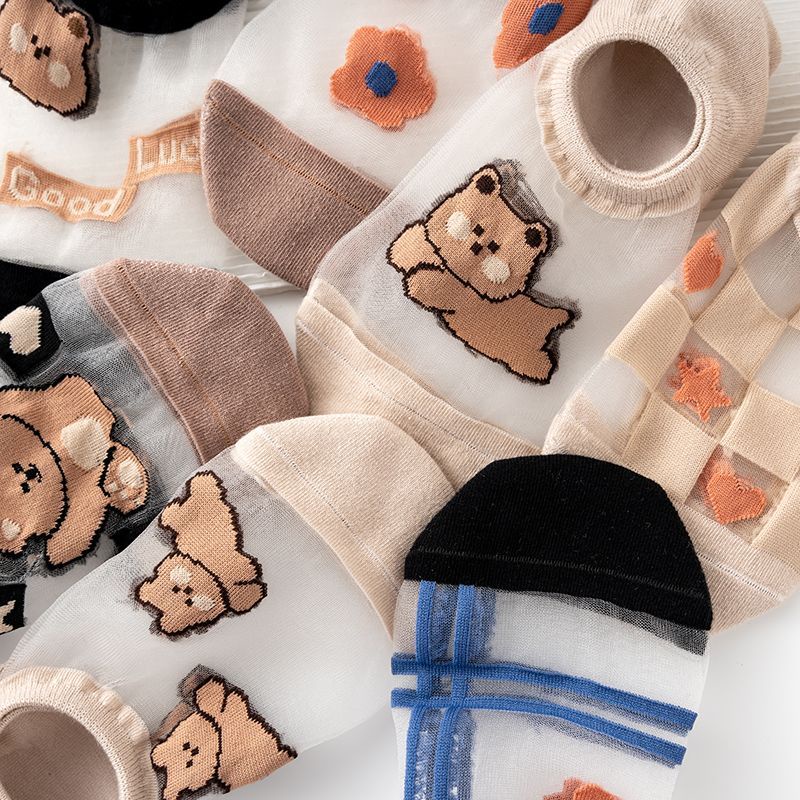 Vớ Thuyền Mỏng Mùa Hè Phong Cách Preppy Nhật Bản Dễ Phối Đồ Miệng Nông Dễ Phối Đồ Có Gót Chống Rơi Phong Cách Preppy Dễ Thương Cho Nữ Sinh