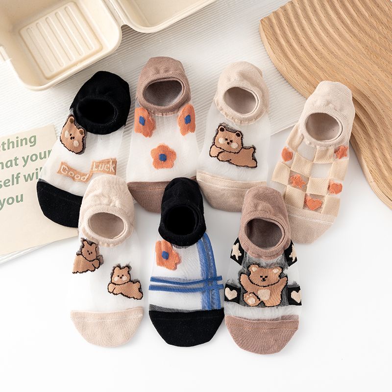 Vớ Thuyền Mỏng Mùa Hè Phong Cách Preppy Nhật Bản Dễ Phối Đồ Miệng Nông Dễ Phối Đồ Có Gót Chống Rơi Phong Cách Preppy Dễ Thương Cho Nữ Sinh