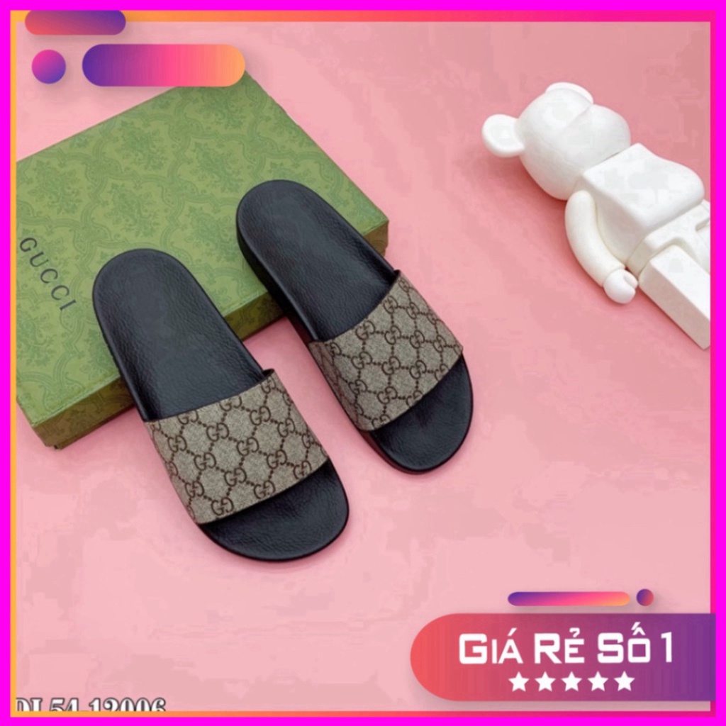 Dép nam quai da hoạ tiết vân dập nổi vàng -T030 Rẻ Nhất Shopeee Xmenshop **