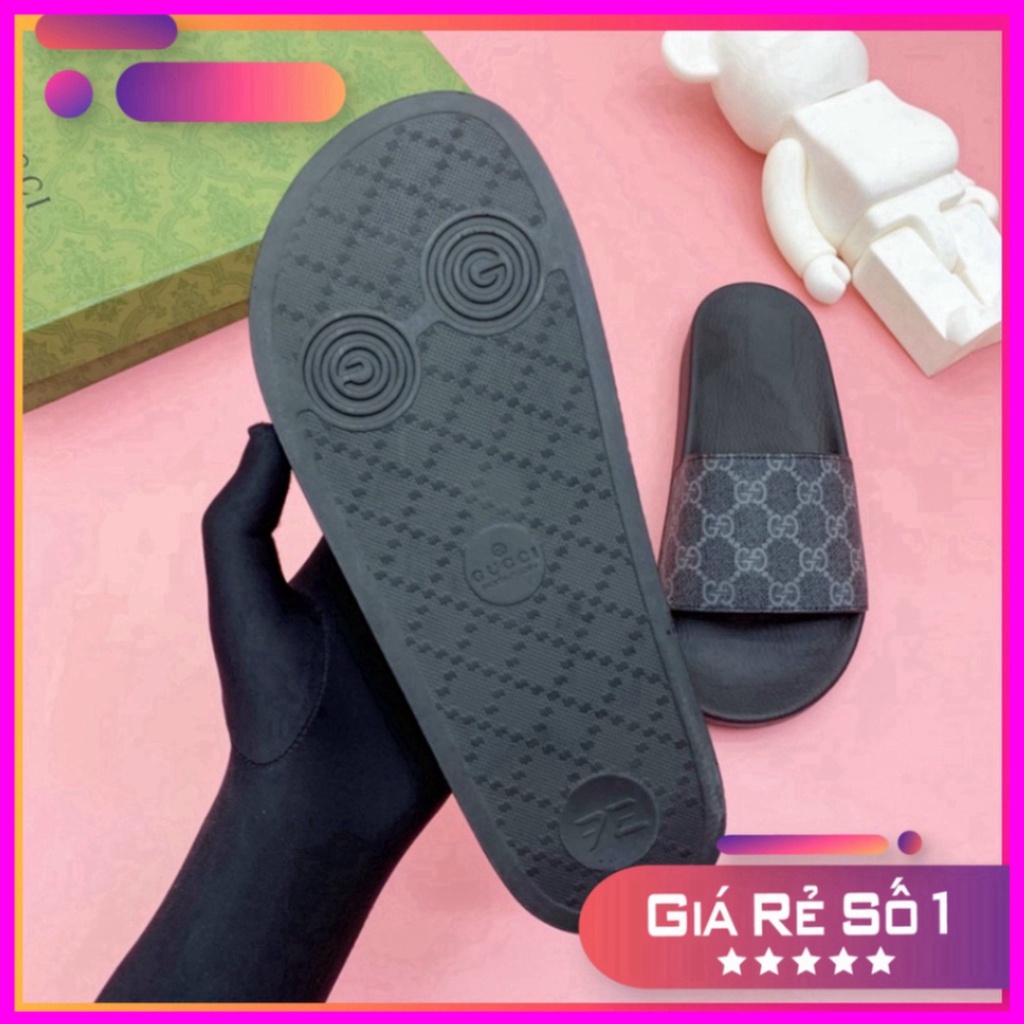 Dép nam quai da hoạ tiết vân dập nổi vàng -T030 Rẻ Nhất Shopeee Xmenshop **