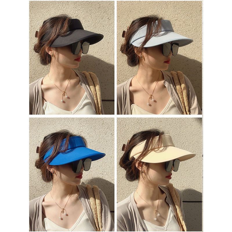 Mũ Che Nắng Chống Tia UV Bằng Vải Lụa Lạnh Đục Lỗ Thời Trang Cho Nữ