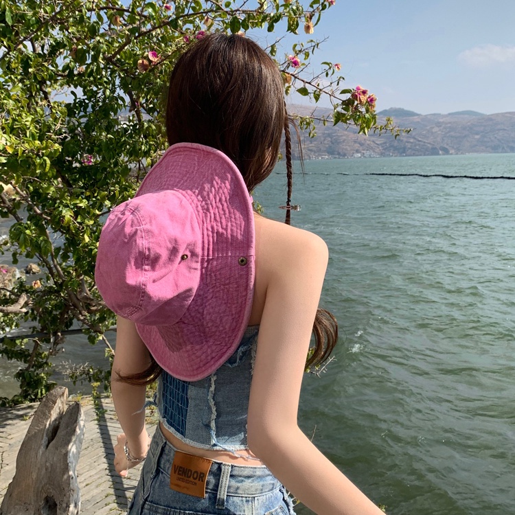 Nón Tai Bèo Chống Nắng Phối Lông Kiểu Cao Bồi Phương Tây Thời Trang Mùa Xuân Cho Nữ Edge