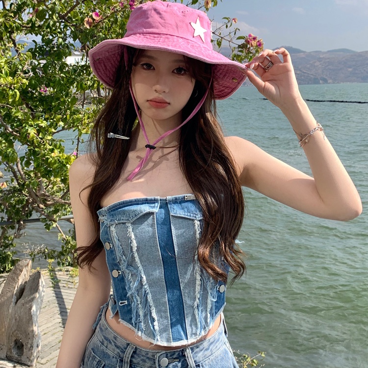 Nón Tai Bèo Chống Nắng Phối Lông Kiểu Cao Bồi Phương Tây Thời Trang Mùa Xuân Cho Nữ Edge