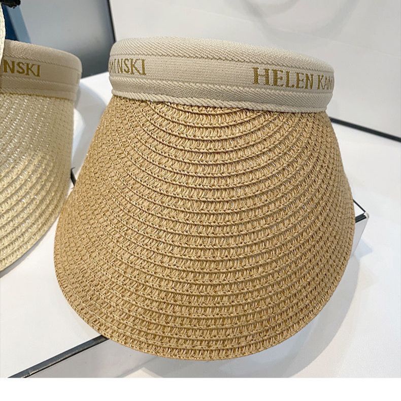 Mũ Cói Chống Nắng Hở Chóp Che Phủ Khuôn Mặt Phong Cách Phương Tây Thời Trang Đi Biển Mùa Hè Mới Cho Nữ