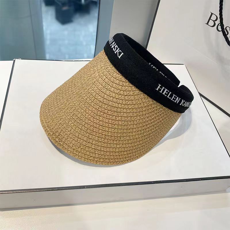 Mũ Cói Chống Nắng Hở Chóp Che Phủ Khuôn Mặt Phong Cách Phương Tây Thời Trang Đi Biển Mùa Hè Mới Cho Nữ