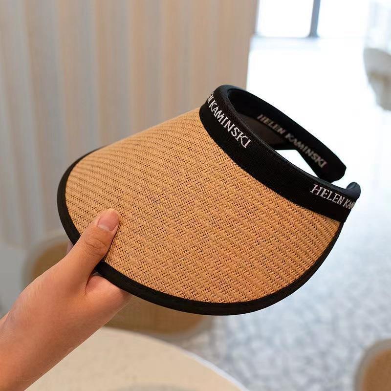 Mũ Dệt Chống Nắng Bằng Vinyl Có Thể Điều Chỉnh Kích Cỡ Thời Trang Mùa Hè