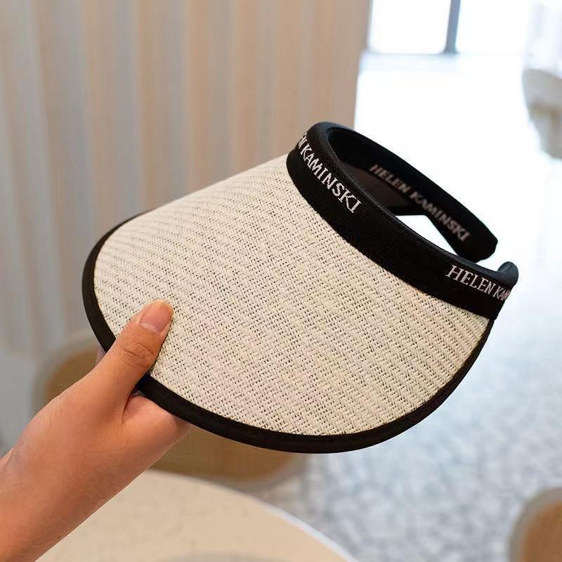 Mũ Dệt Chống Nắng Bằng Vinyl Có Thể Điều Chỉnh Kích Cỡ Thời Trang Mùa Hè