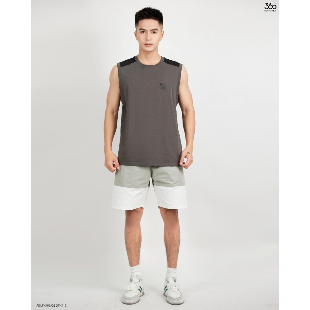 Áo tanktop nam 360 Boutique áo ba lỗ thời trang cotton thoáng mát - ABLTK402