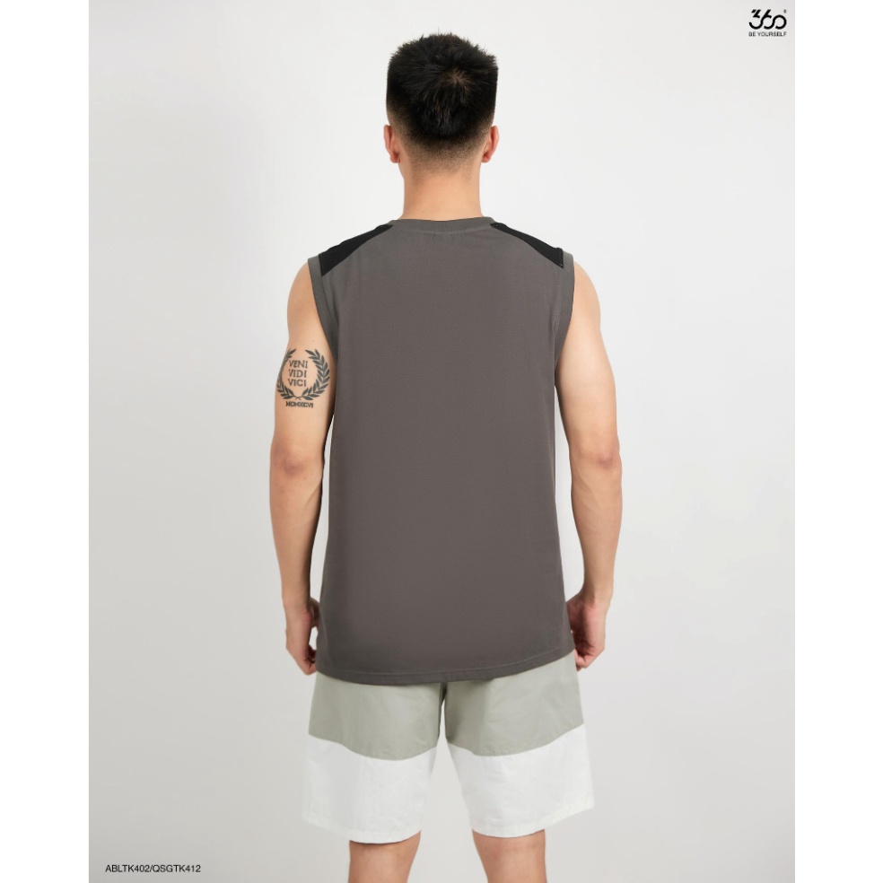 Áo tanktop nam 360 Boutique áo ba lỗ thời trang cotton thoáng mát - ABLTK402