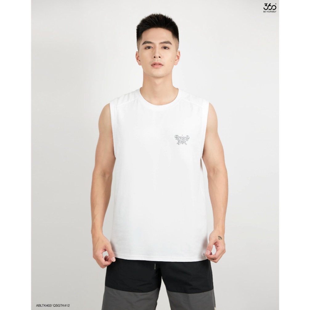 Áo tanktop nam 360 Boutique áo ba lỗ thời trang cotton thoáng mát - ABLTK402