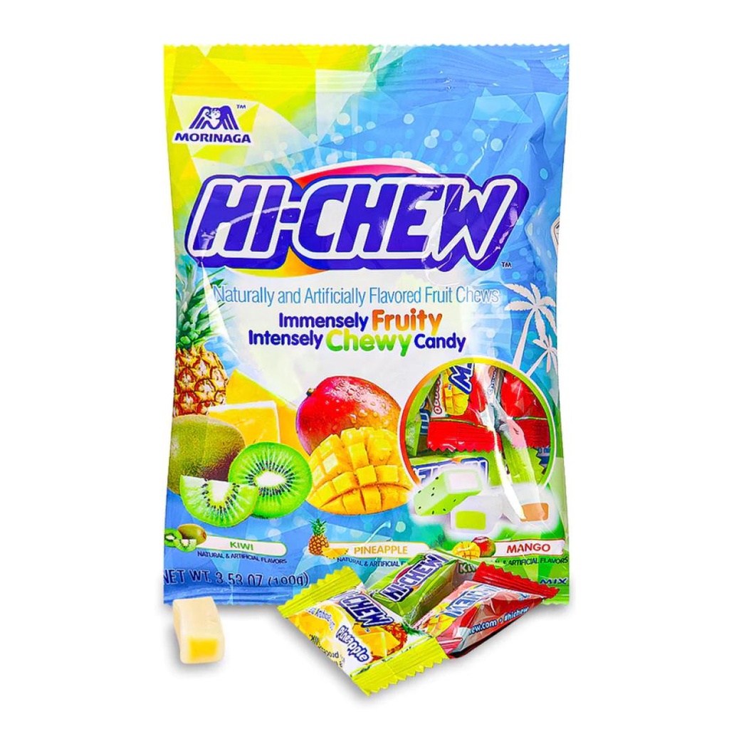 Kẹo Mềm Trái Cây Nhiệt Đới, Hi-Chew, Tropical Mix Chewy Fruit Candy (90g)