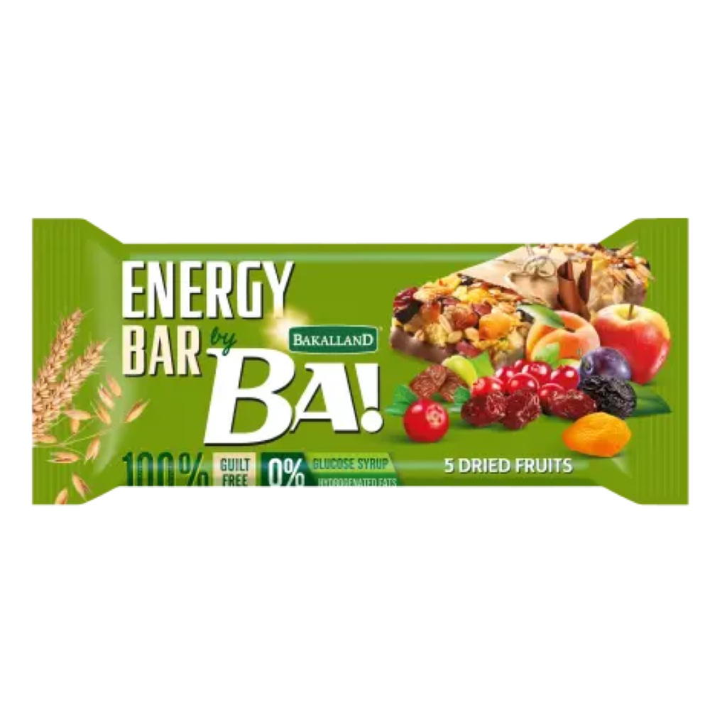 Thanh Năng Lượng 5 Loại Trái Cây, BA! Energy Bar, 5 Dried Fruit  - BAKALLAND