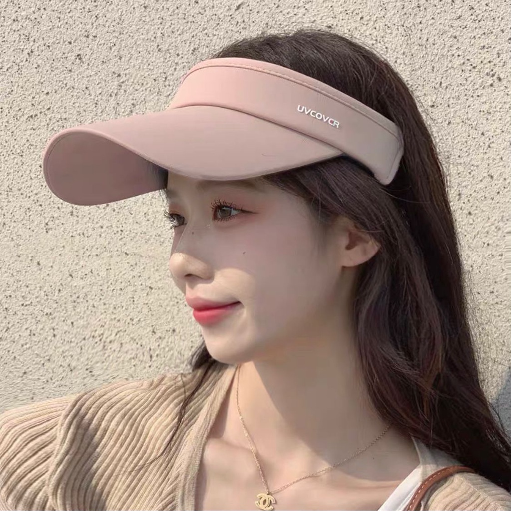 Mũ Lưỡi Trai Hở Chóp Vải Lụa Lạnh Chống Nắng Thời Trang Mùa Hè Cho Nam Và Nữ