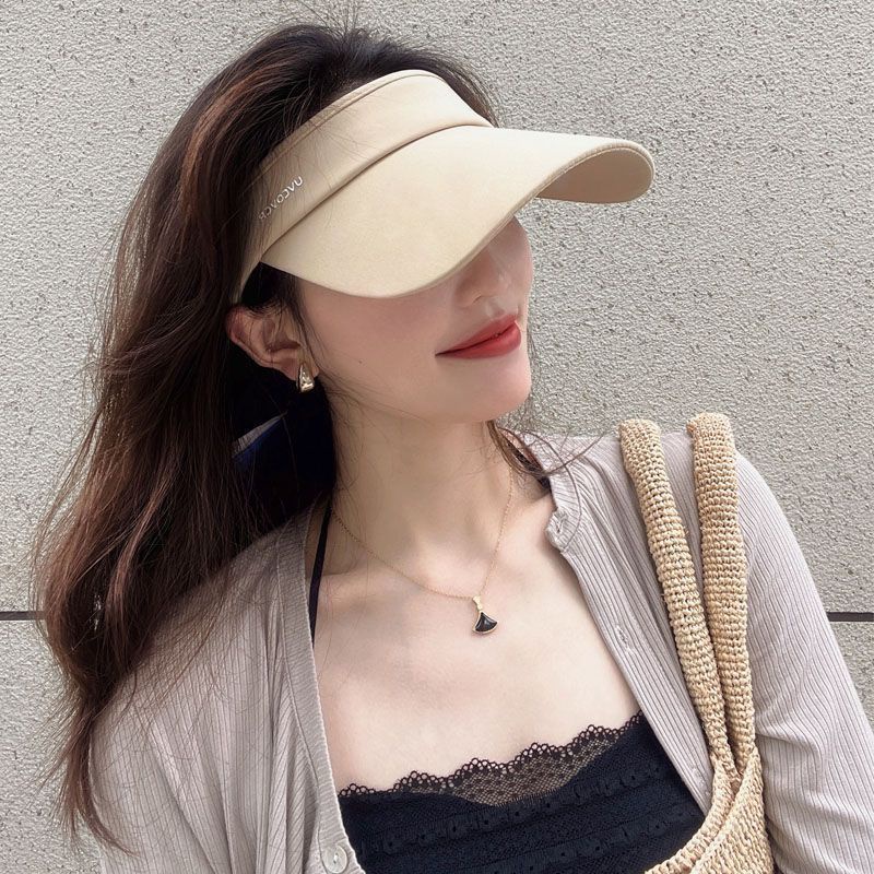 Mũ Lưỡi Trai Hở Chóp Vải Lụa Lạnh Chống Nắng Thời Trang Mùa Hè Cho Nam Và Nữ