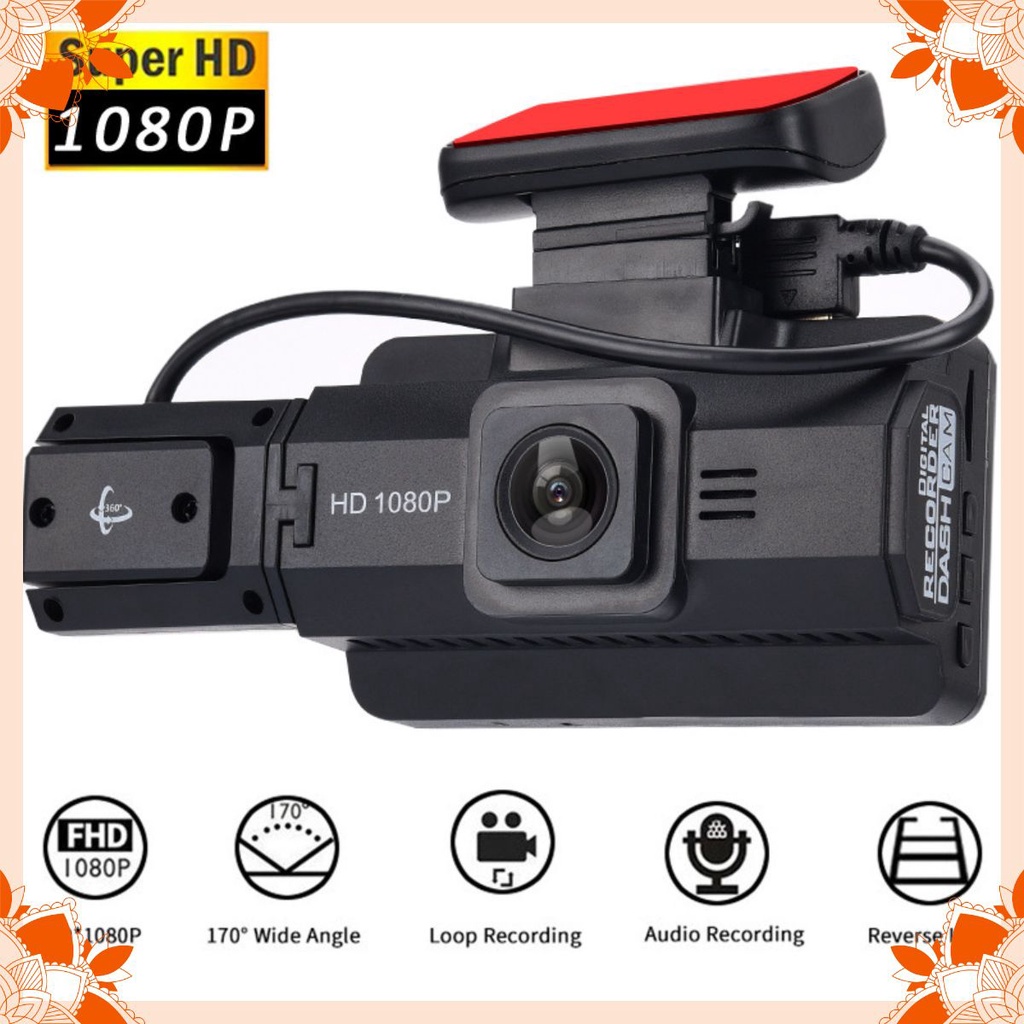 Camera hành trình Có hỗ trợ quay nội thất xe cho clip Vlog góc rộng 360 độ Vlog Camera Car FHD 1080 ☘️ FREESHIP ☘️ | BigBuy360 - bigbuy360.vn