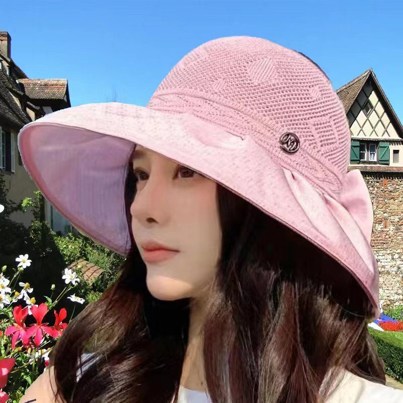Mũ Cói Rộng Vành Chống Nắng Thiết Kế Đục Lỗ Thời Trang Xuân Hè Cho Nữ