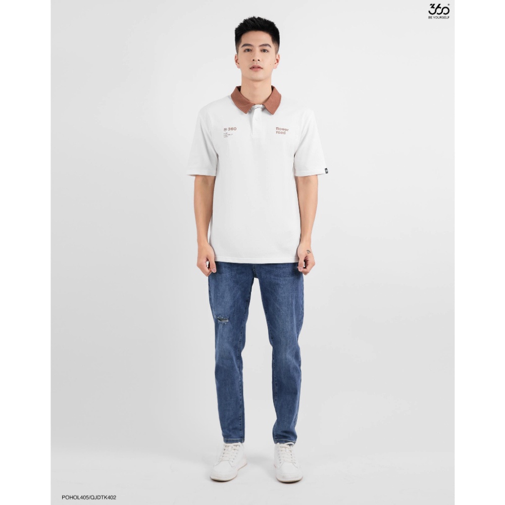 Quần Jean Nam Rách Màu Xanh Navy Form Slim Trẻ Trung Thương Hiệu - QJDTK402