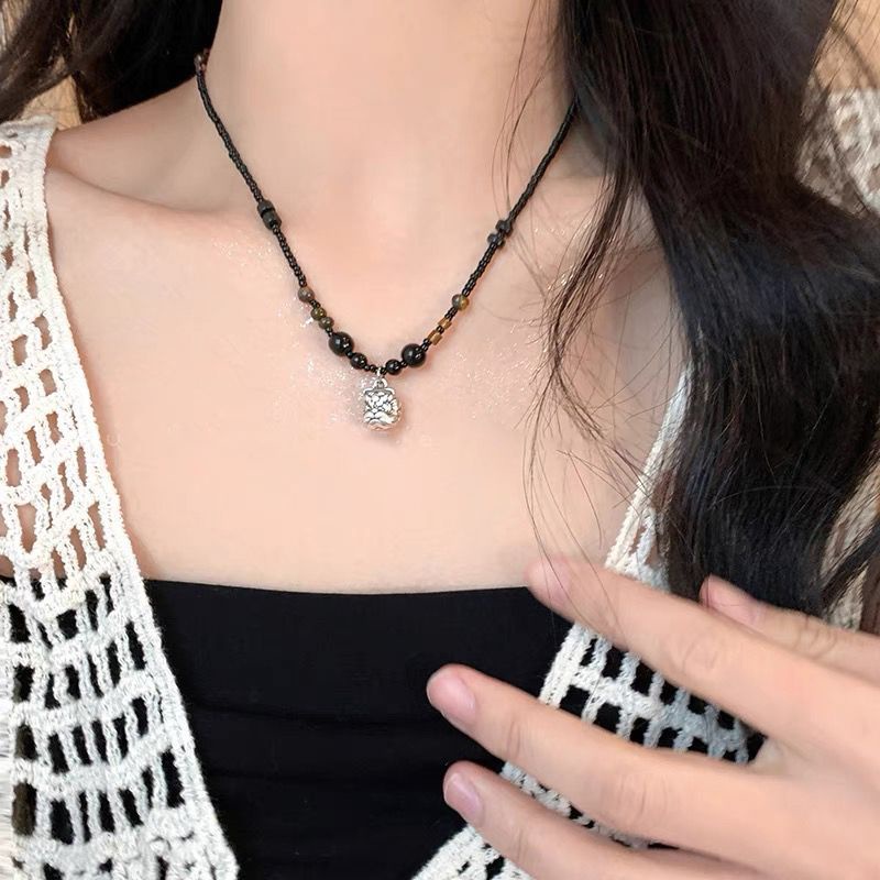 Vòng cổ Chuỗi Hạt Mặt Sư Tử Phong Cách Hip Hop Sang Trọng Cho Nam Và Nữ