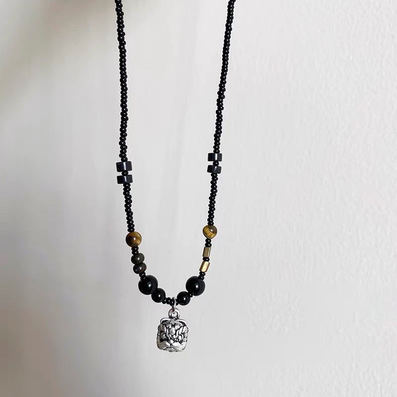 Vòng cổ Chuỗi Hạt Mặt Sư Tử Phong Cách Hip Hop Sang Trọng Cho Nam Và Nữ