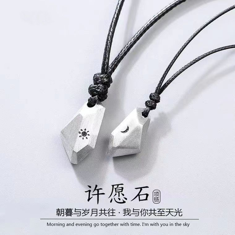 Mặt Vòng cổ Bằng Bạc sterling Đính Đá Điều Ước Cao Cấp Sang Trọng Cho Nam Nữ