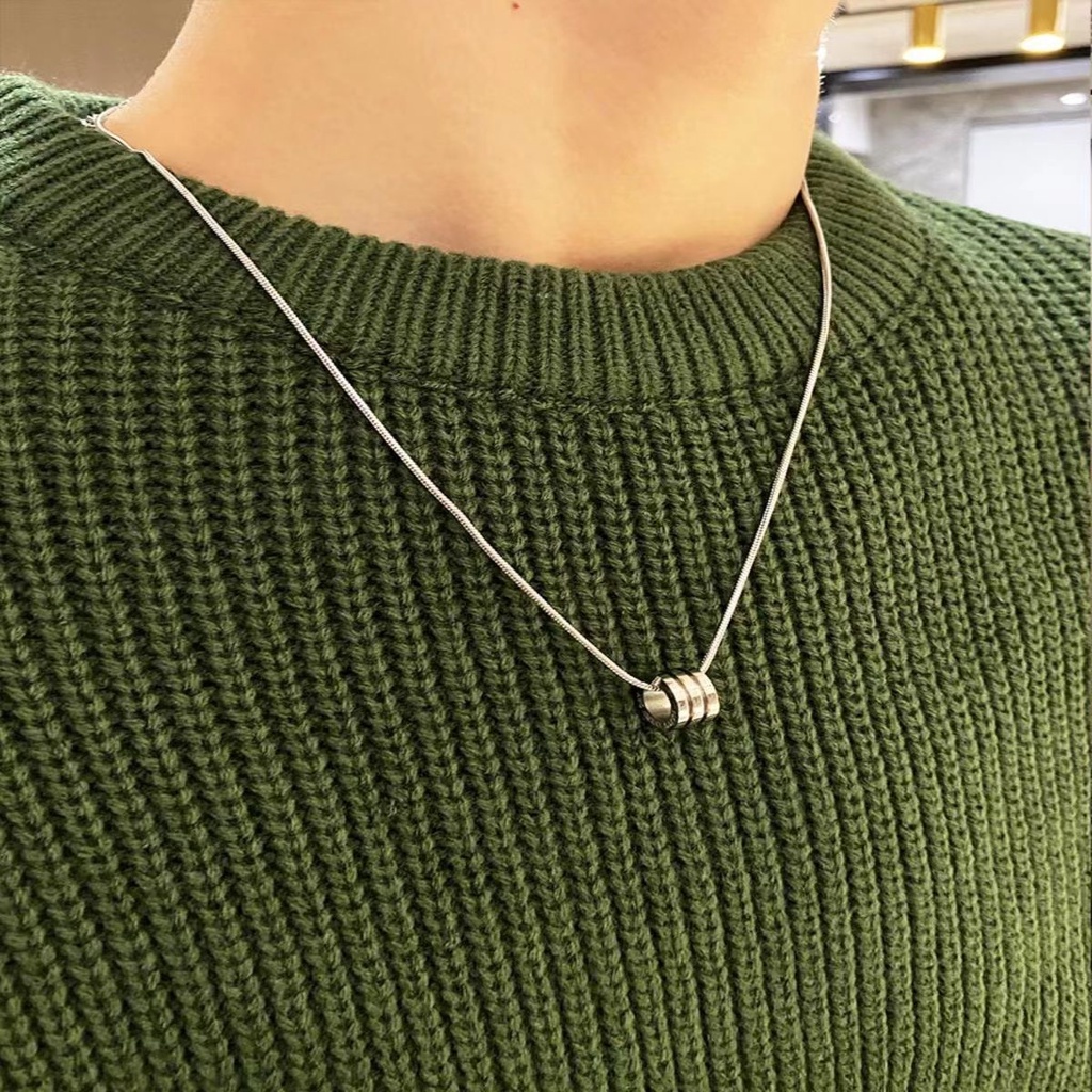 Vòng cổ Thép Titan Không Phai Màu Đơn Giản Phong Cách Âu Mỹ Cho Nam Và Nữ