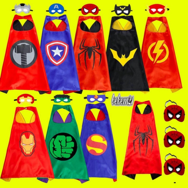- Bộ Áo Choàng Siêu Nhân,Áo Choàng Siêu Anh Hùng Avengers Người nhện,Captain America,Người sắt,Batman