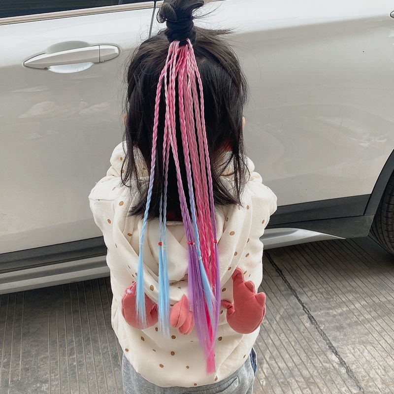 Dây Bện Tóc Nhiều Màu Sắc Dành Cho Trẻ Em Và Người Lớn Biểu Diễn Múa