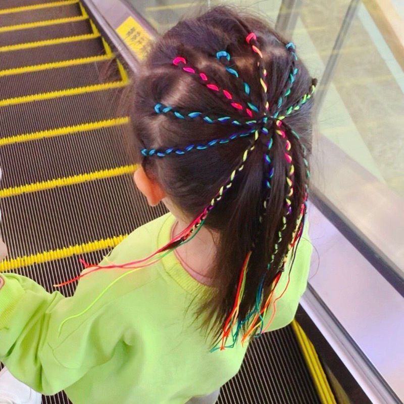Dây Buộc Tóc Nhiều Màu Sắc Phong Cách Hàn Quốc Dành Cho Trẻ Em