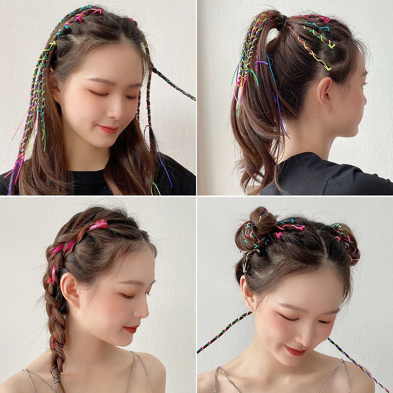Dây Buộc Tóc Nhiều Màu Sắc Phong Cách Hàn Quốc Dành Cho Trẻ Em