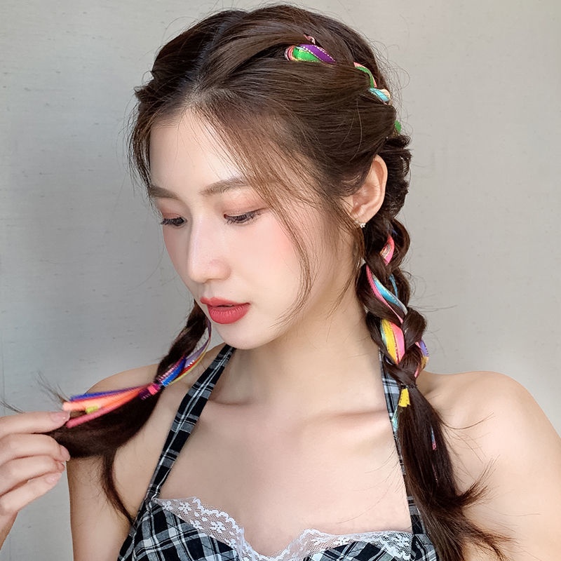 Dây Buộc Tóc Ruy Băng Nhiều Màu Sắc Xinh Xắn