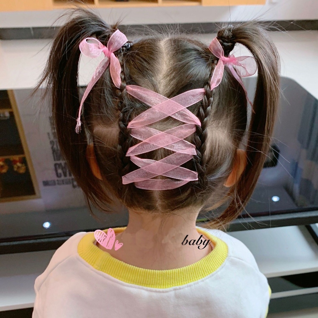 Dây Buộc Tóc Nhiều Màu Sắc Phong Cách Hàn Quốc Cho Bé Gái