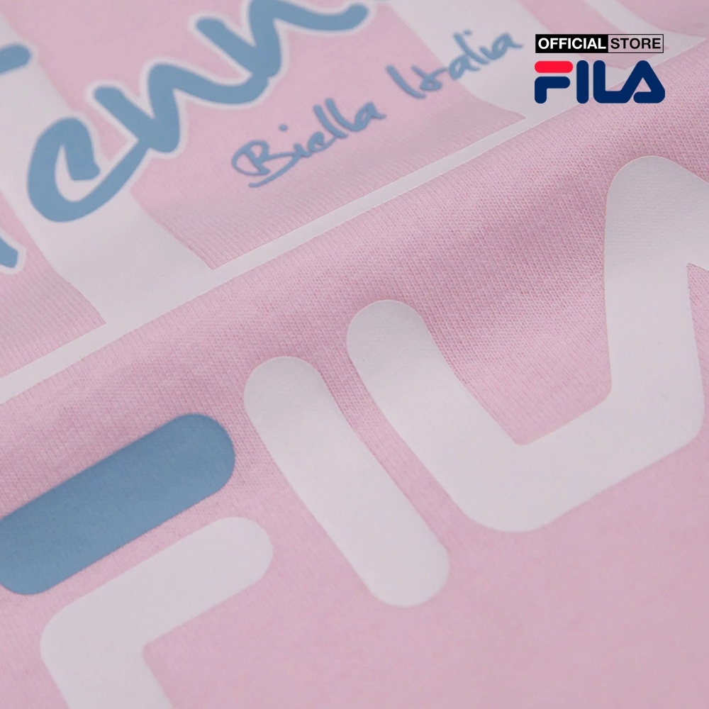 FILA - Áo thun unisex cổ tròn tay ngắn Heritage Loose Fit Logo FW2RSF2068X-CPK