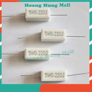 1 trở sứ 5w 0.22 ohm chân đồng
