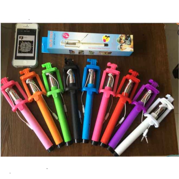 🌟 THANH LÝ , 🌟 Gậy Tự Sướng, Gậy Selfie Có Nút Bấm Hỗ Trợ Chụp Ảnh, Quay Phim Jack 3.5mm Nhỏ gọn chắc chắn mang du
