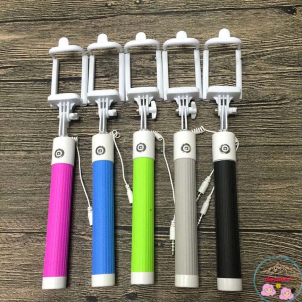 Gậy Tự Sướng Thân Mập, Gậy Selfie Có Nút Bấm Hỗ Trợ Chụp Ảnh, Quay Phim - Có Jack 3.5mm - Nhỏ gọn chắc chắn mang du lịch