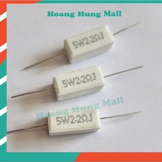 1 trở sứ 5w 2.2 ohm chân đồng