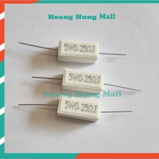 1 trở sứ 5w 0.25 ohm chân đồng