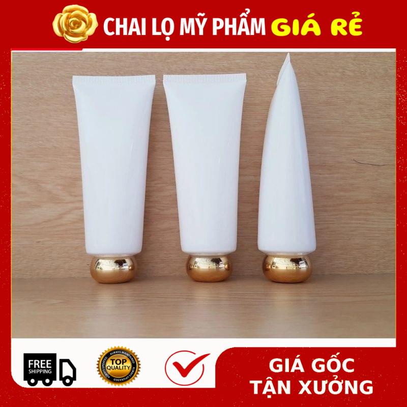 Tuýp Chiết Mỹ Phẩm ❤ RẺ VÔ ĐỊCH ❤ Tuýp Nhựa (tube) 100ml Nắp Hình Tròn Vàng, Bạc Chiết Sữa Rửa Mặt, Dầu Gội, Kem Dưỡng